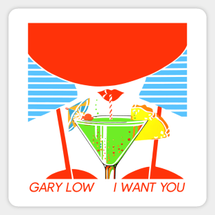 Gary Low …∆… Italo Disco Classic Tribute Design Sticker